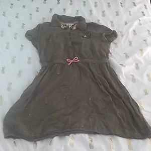 Cat and Jack army green dress with golden flecks